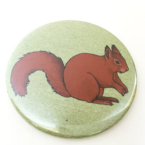 Red Squirrel pocket mirror