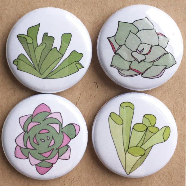 Succulent badge set