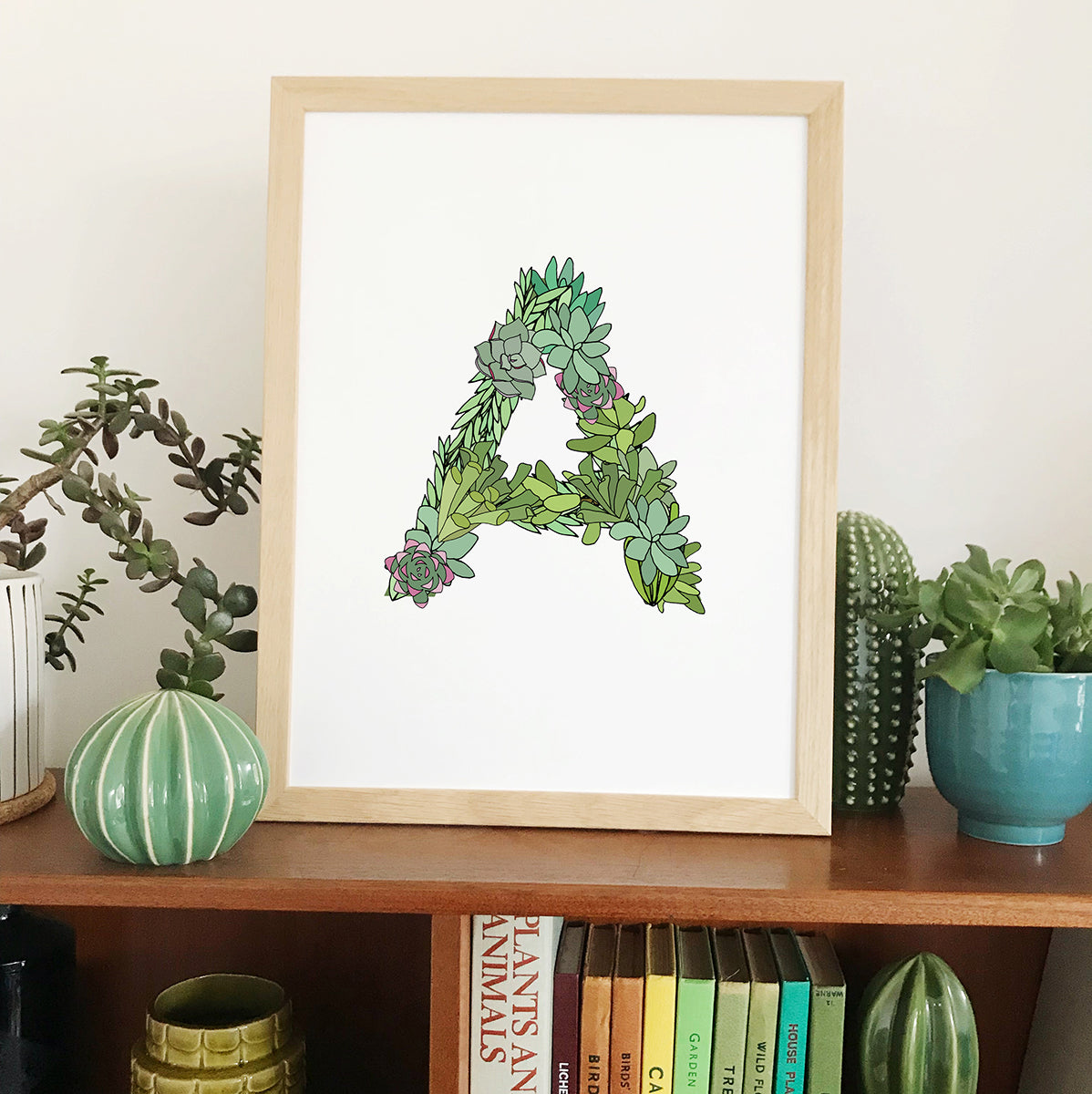 Succulent Initial Print - katebroughton