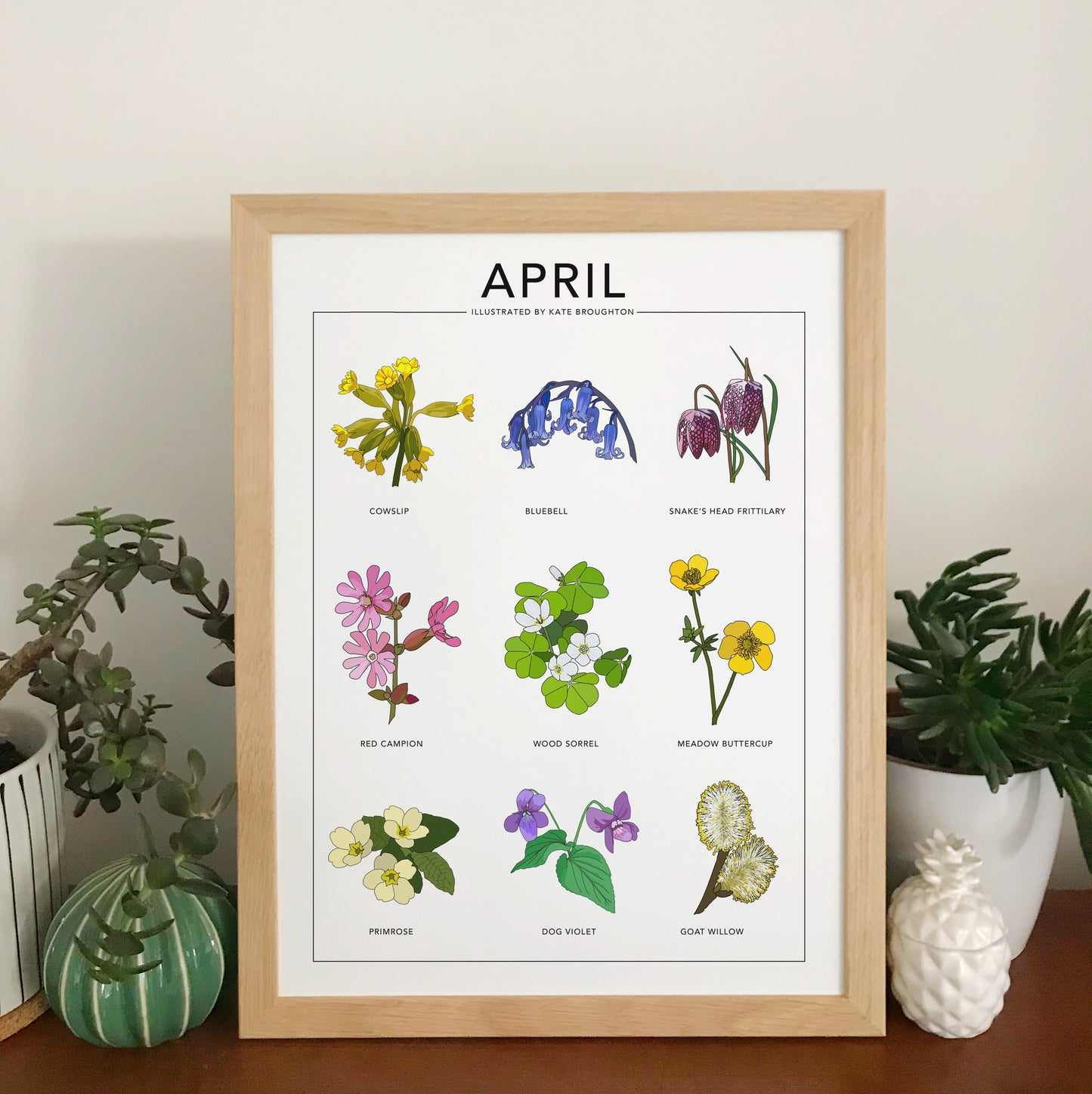 April wildflower nature print