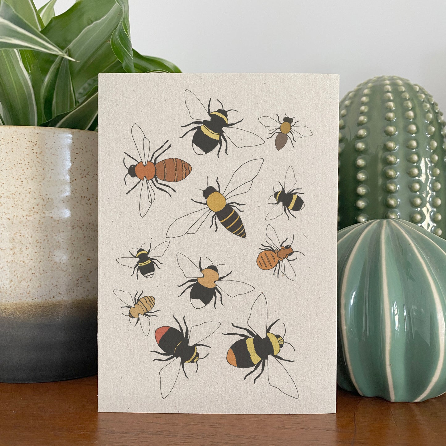 Bee card (with wildflower seed)