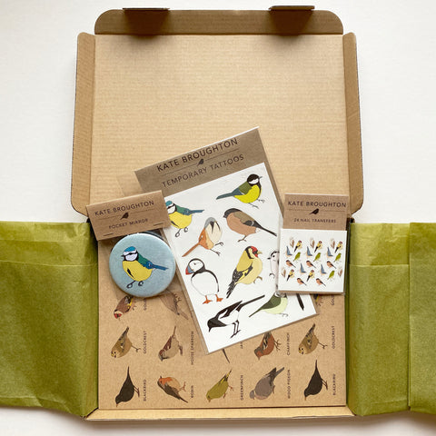 Bird themed letterbox gift box