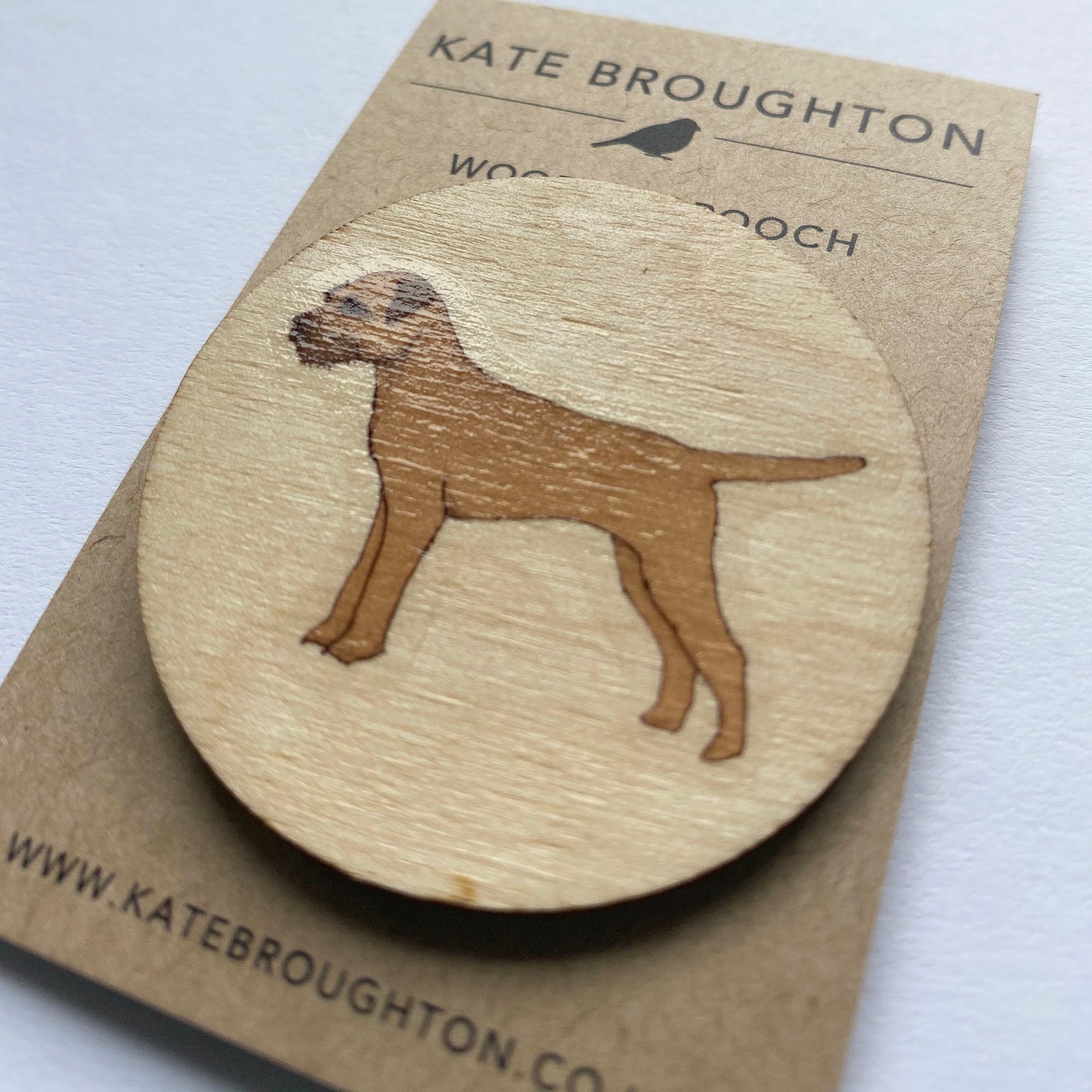 Border Terrier wooden brooch - katebroughton