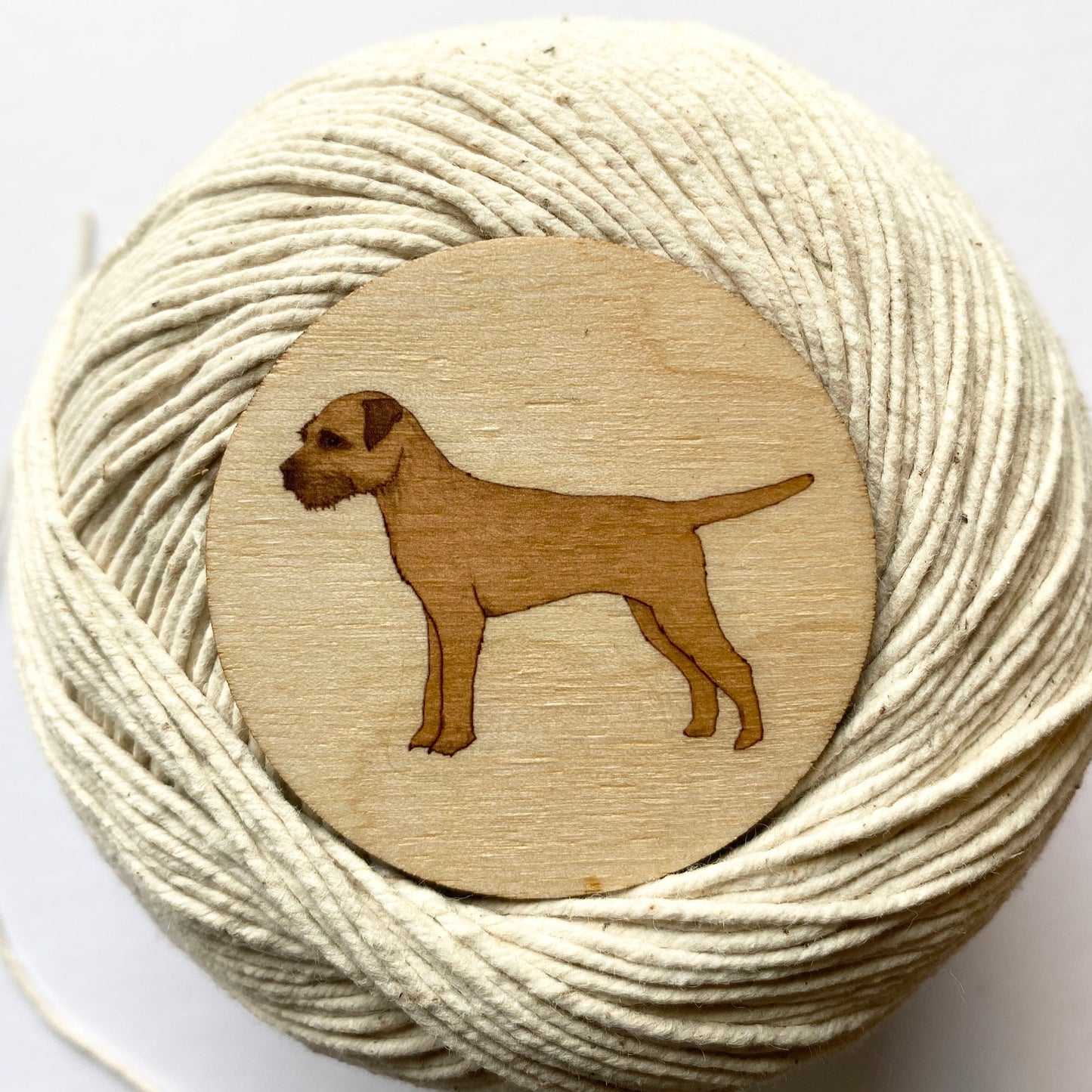 Border Terrier wooden brooch - katebroughton