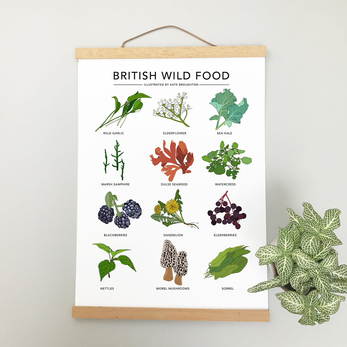 British Wild Food Print - katebroughton