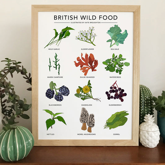 British Wild Food Print