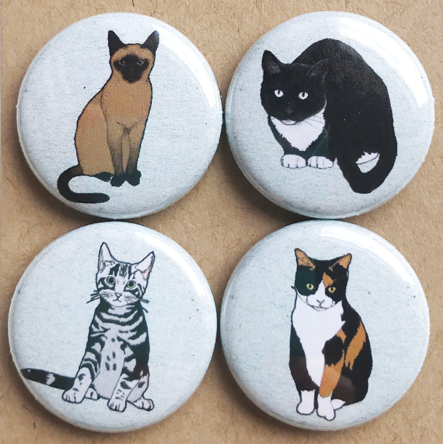 Cat badge set