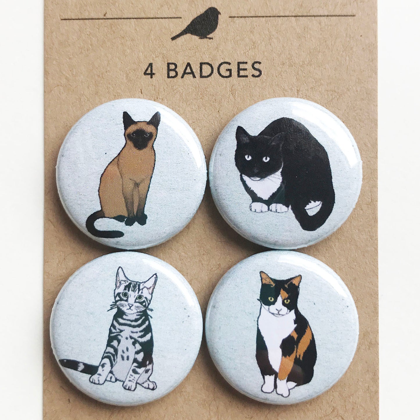 Cat badge set