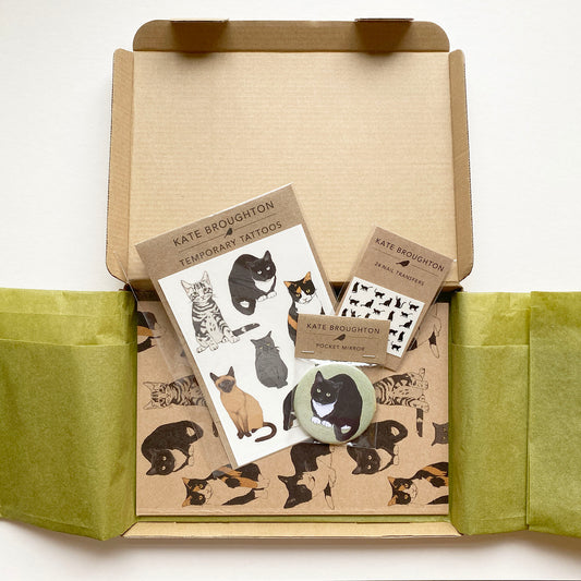 Cat themed letterbox gift box