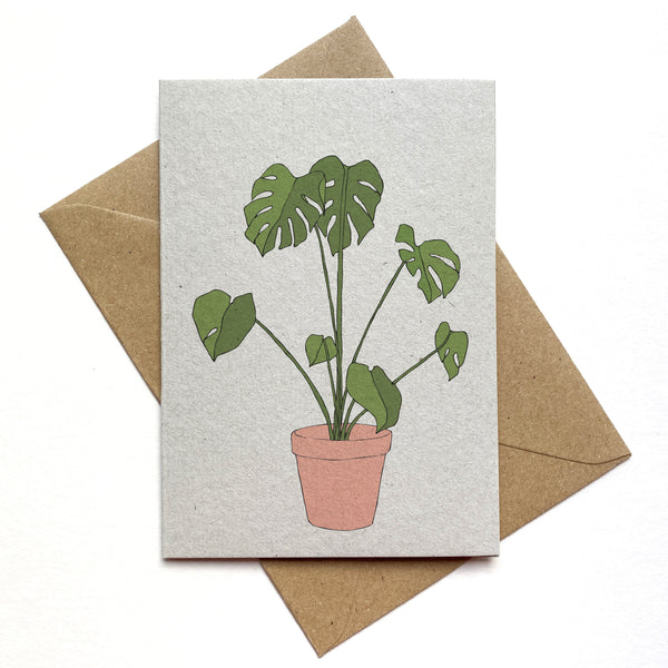 Monstera Cheese Plant Houseplant Card