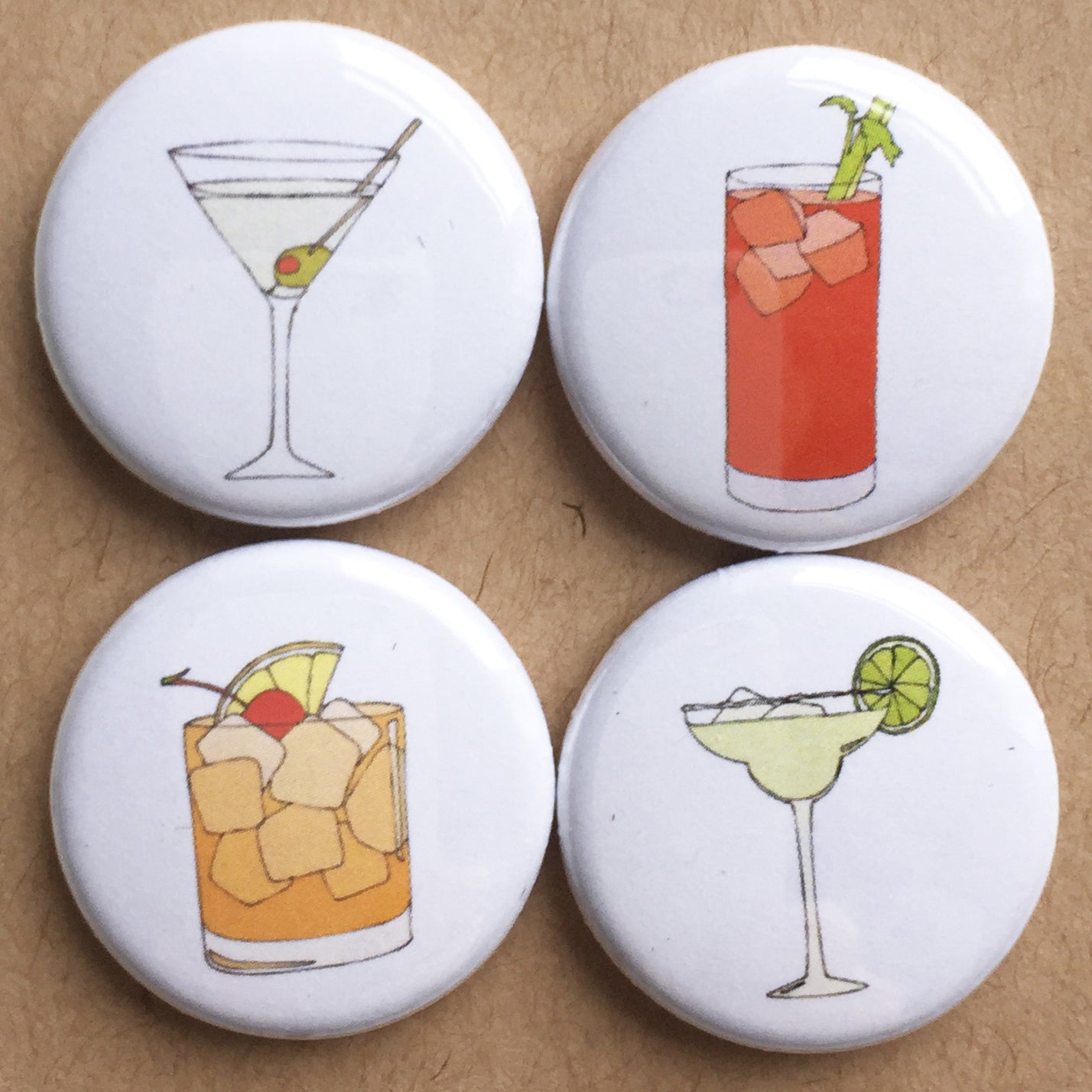 Cocktail Fridge Magnets - katebroughton