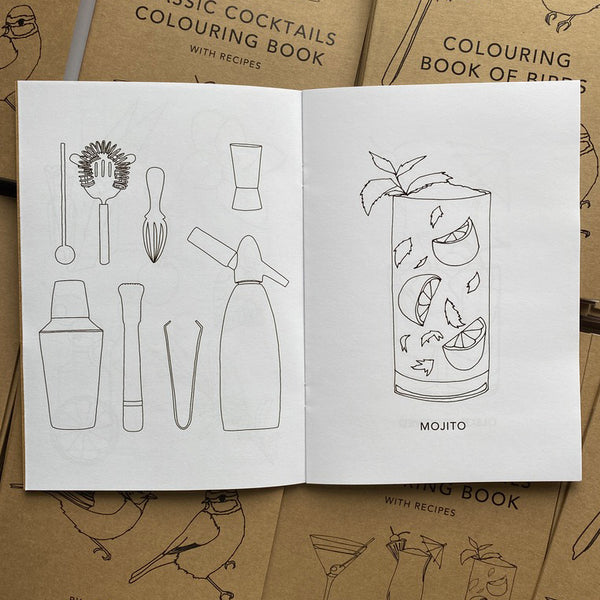 Classic Cocktails Colouring Book