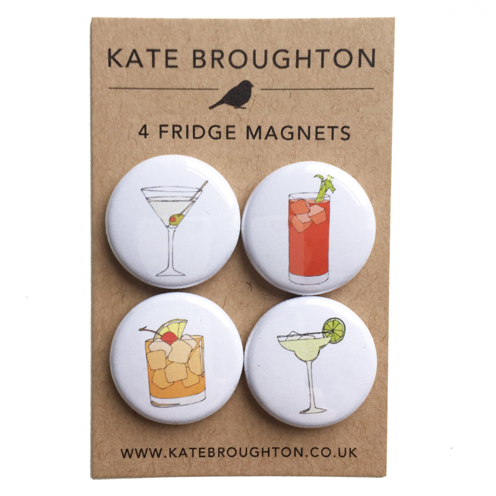Cocktail Fridge Magnets - katebroughton