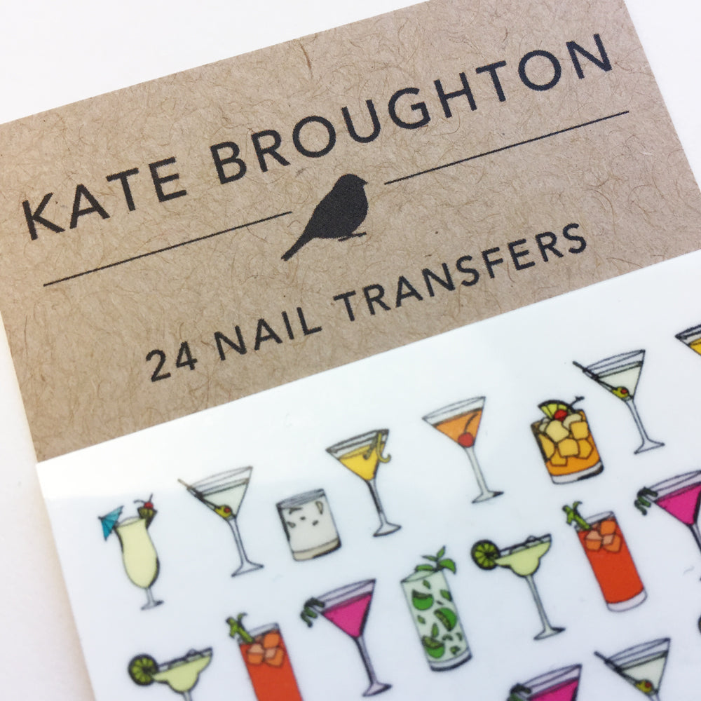 Cocktail Nail Art Transfers - katebroughton