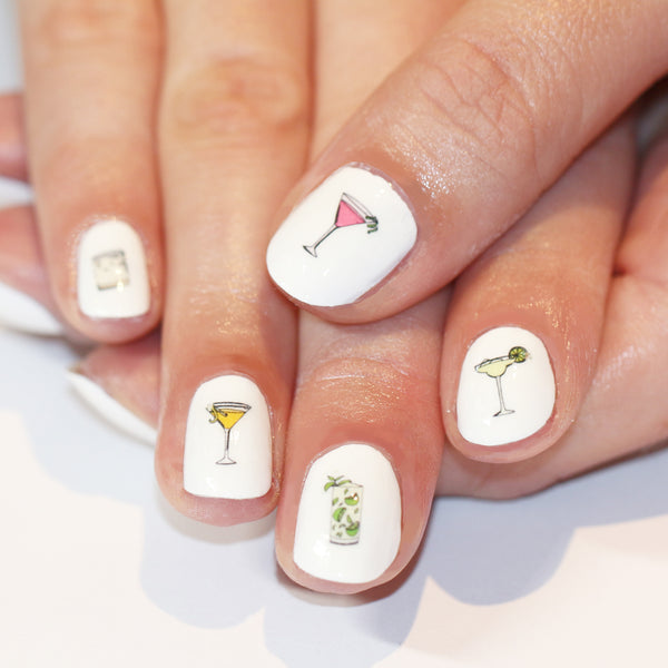 Cocktail Nail Art Transfers