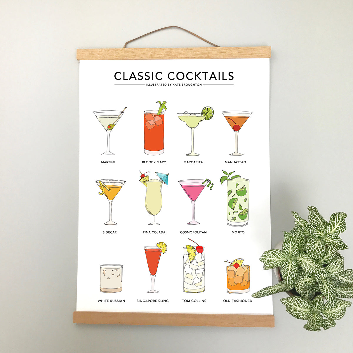 Classic Cocktails Print - katebroughton