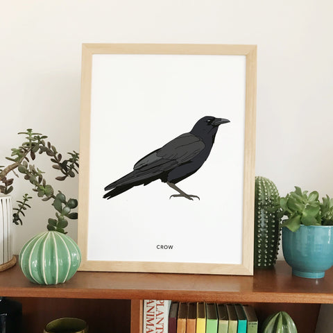 Crow bird print