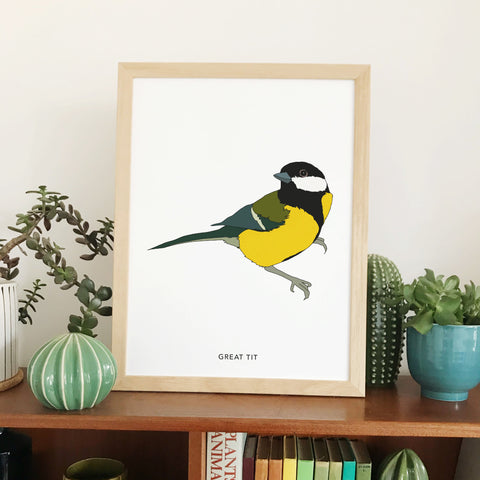 Great Tit bird print