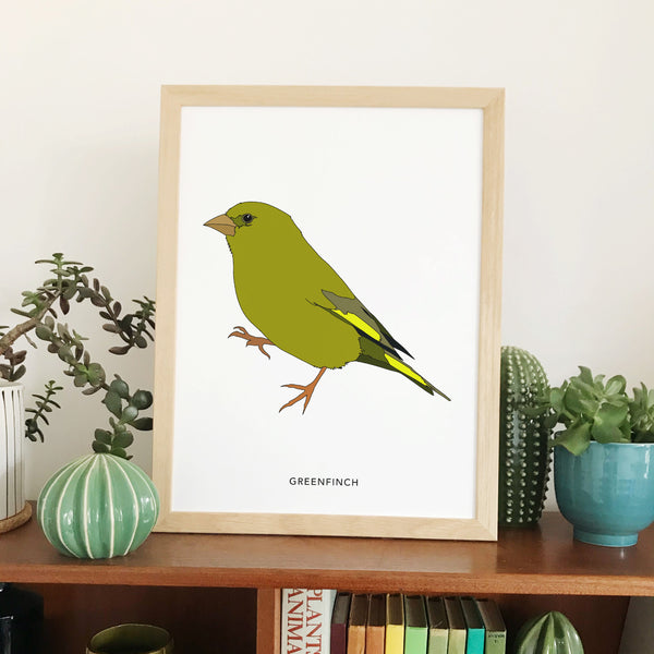 Greenfinch bird print