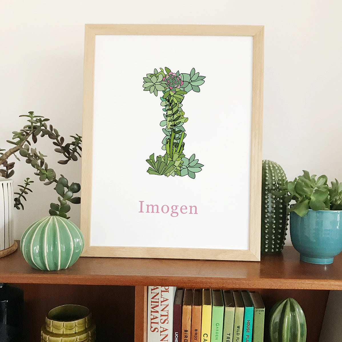 Succulent Personalised Name Print - katebroughton