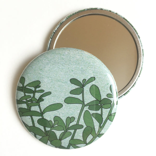 Houseplant pocket mirror