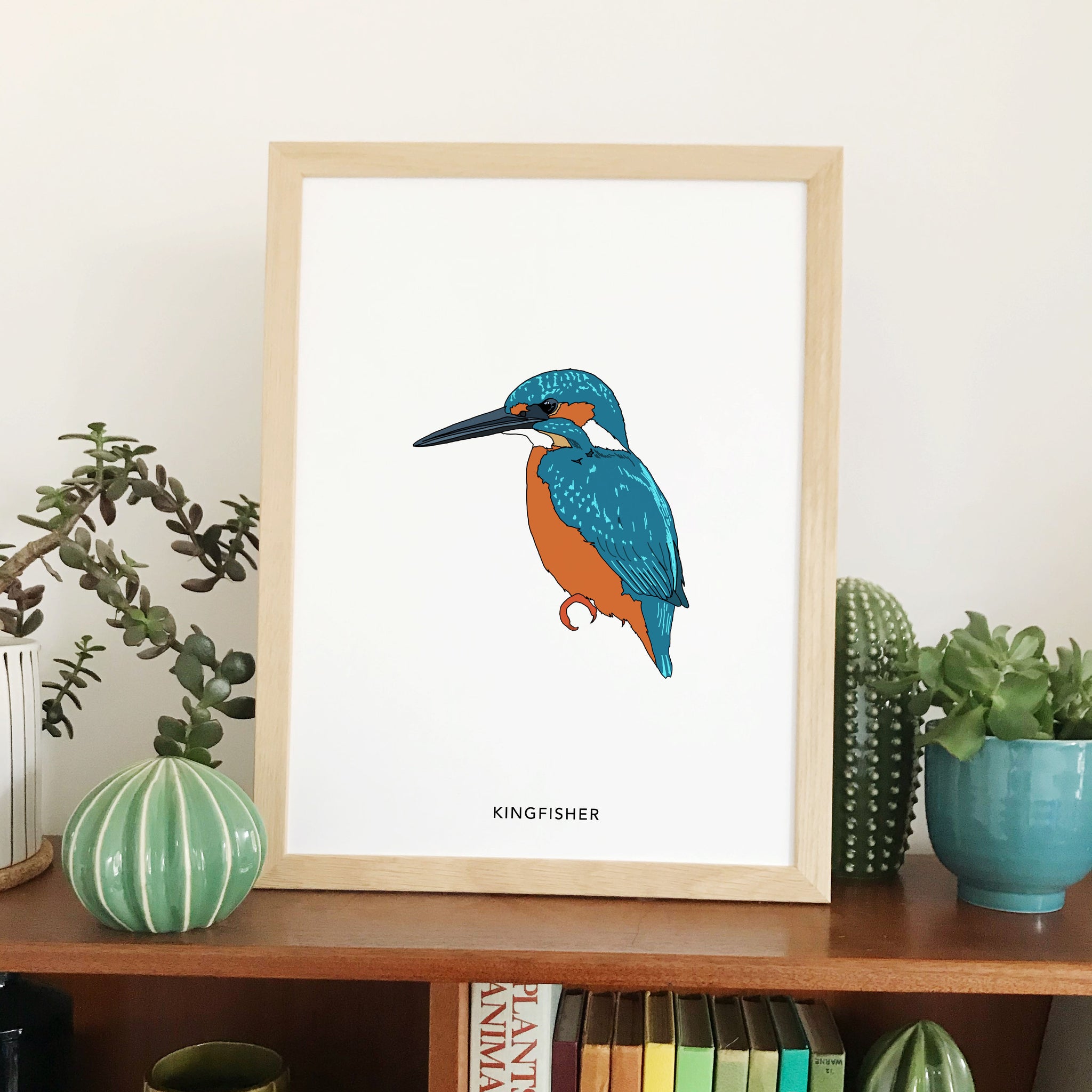 Kingfisher bird print
