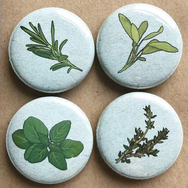 Kitchen Herb Fridge Magnets - katebroughton