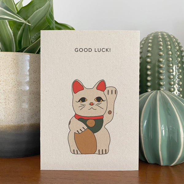 Good Luck! Lucky cat card