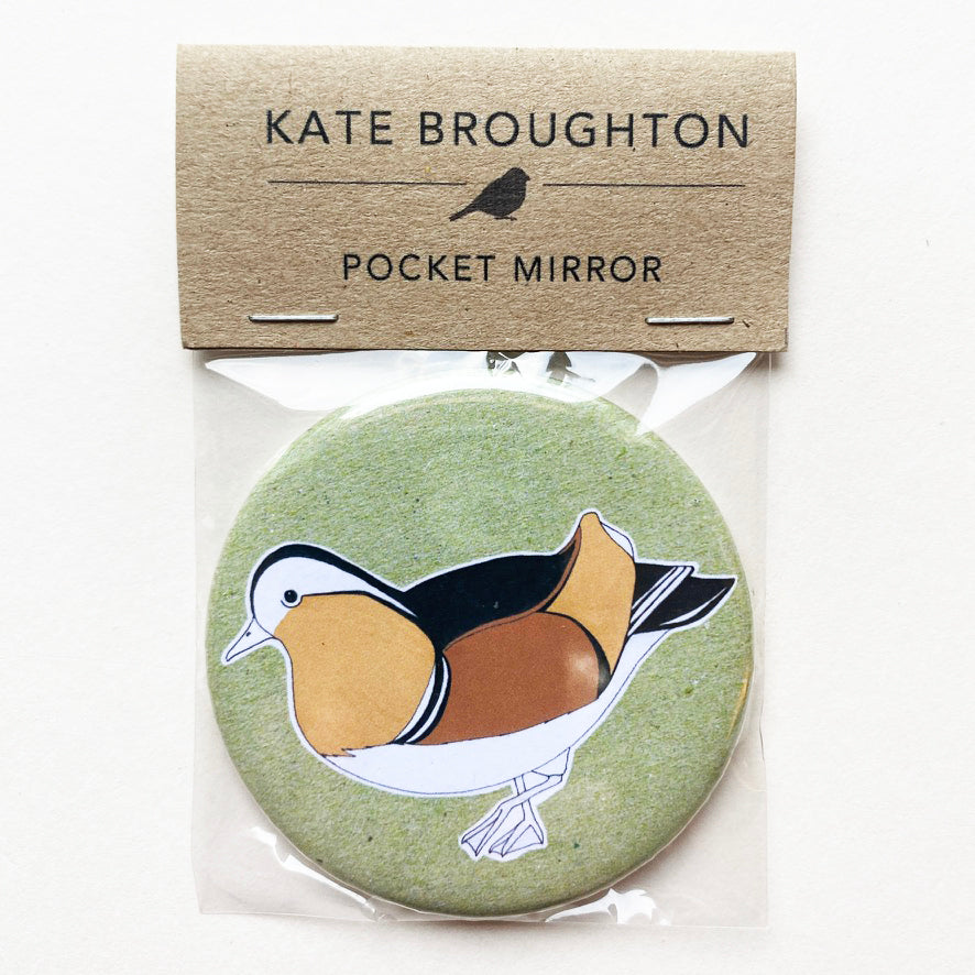 Mandarin Duck pocket mirror