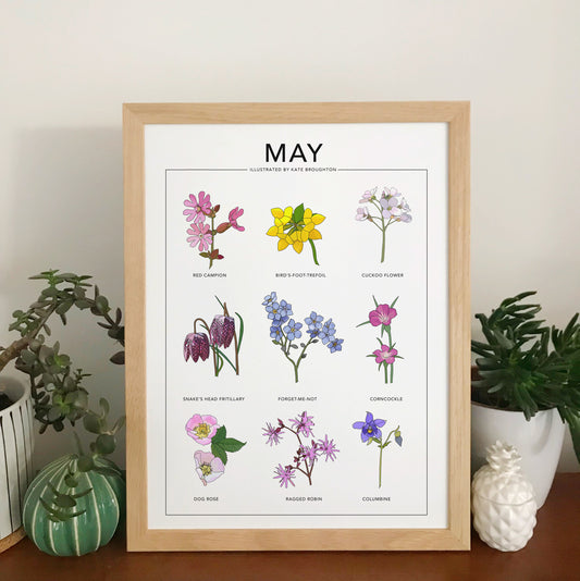 May wildflower nature print