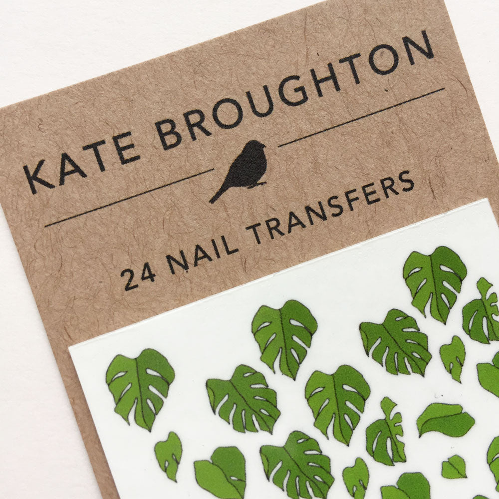 Monstera Nail Art Transfers - katebroughton
