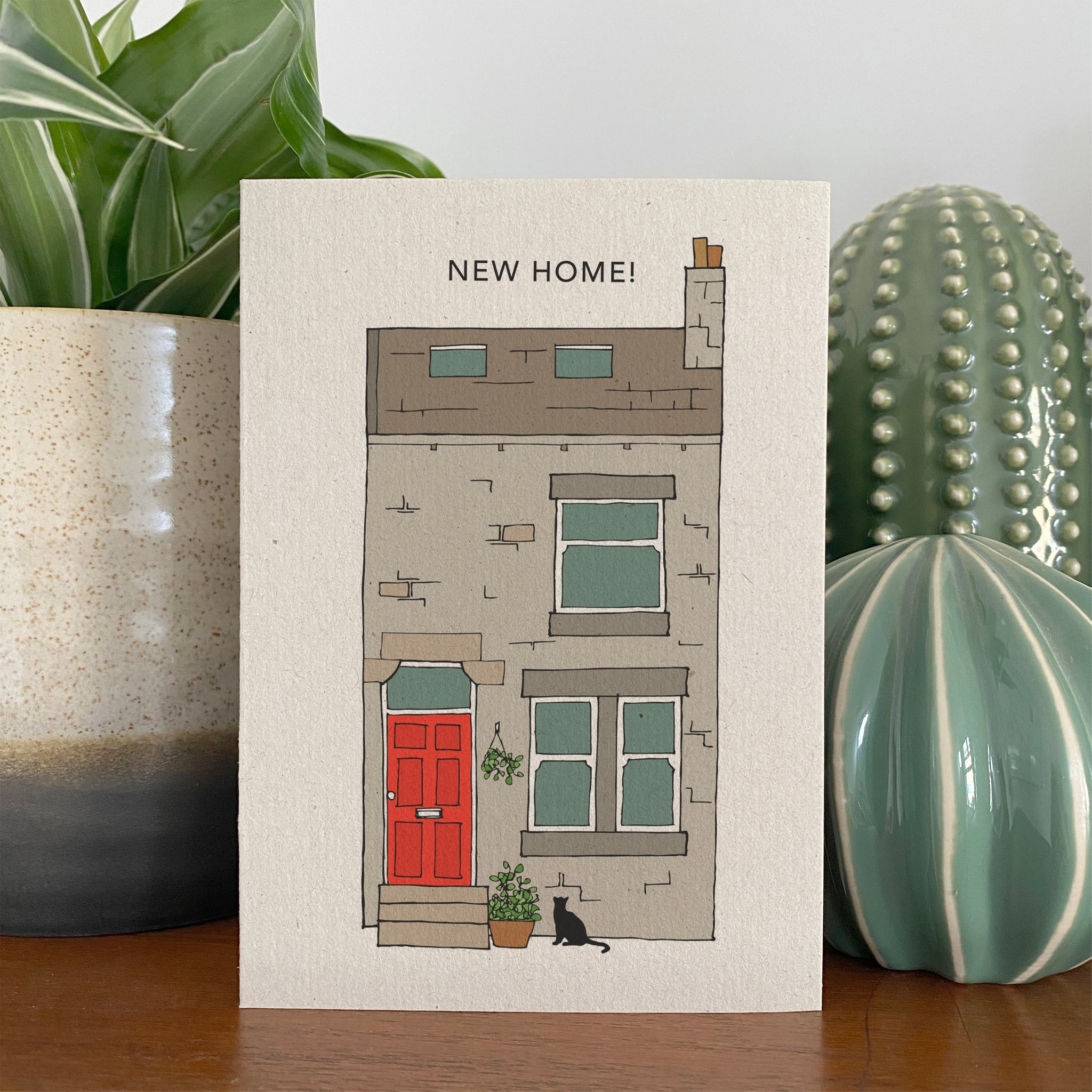 New Home! Illustrated house card