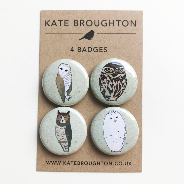 Owl badge set