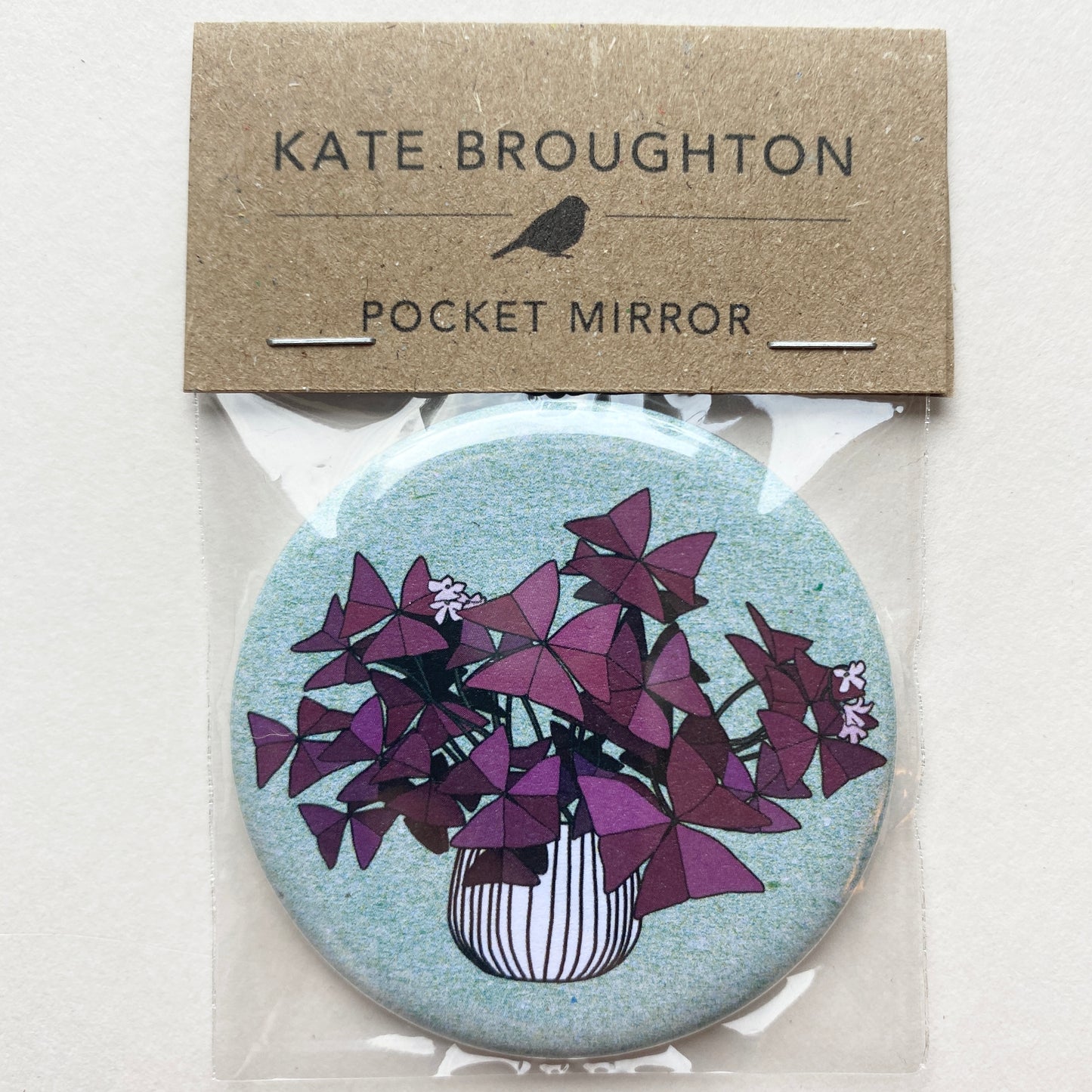 Oxalis houseplant pocket mirror