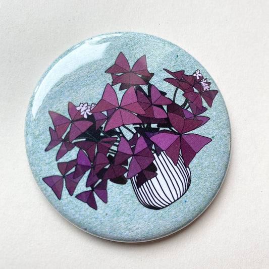 Oxalis houseplant pocket mirror