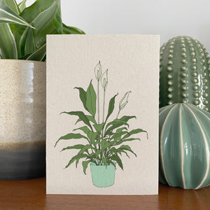 Peace Lily Houseplant Card