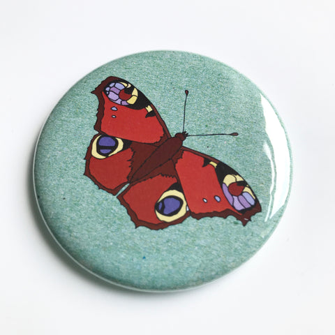 Peacock Butterfly pocket mirror