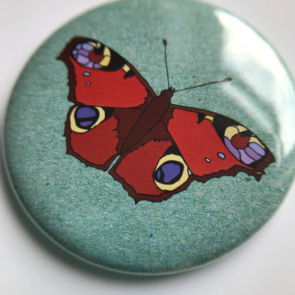 Peacock Butterfly pocket mirror
