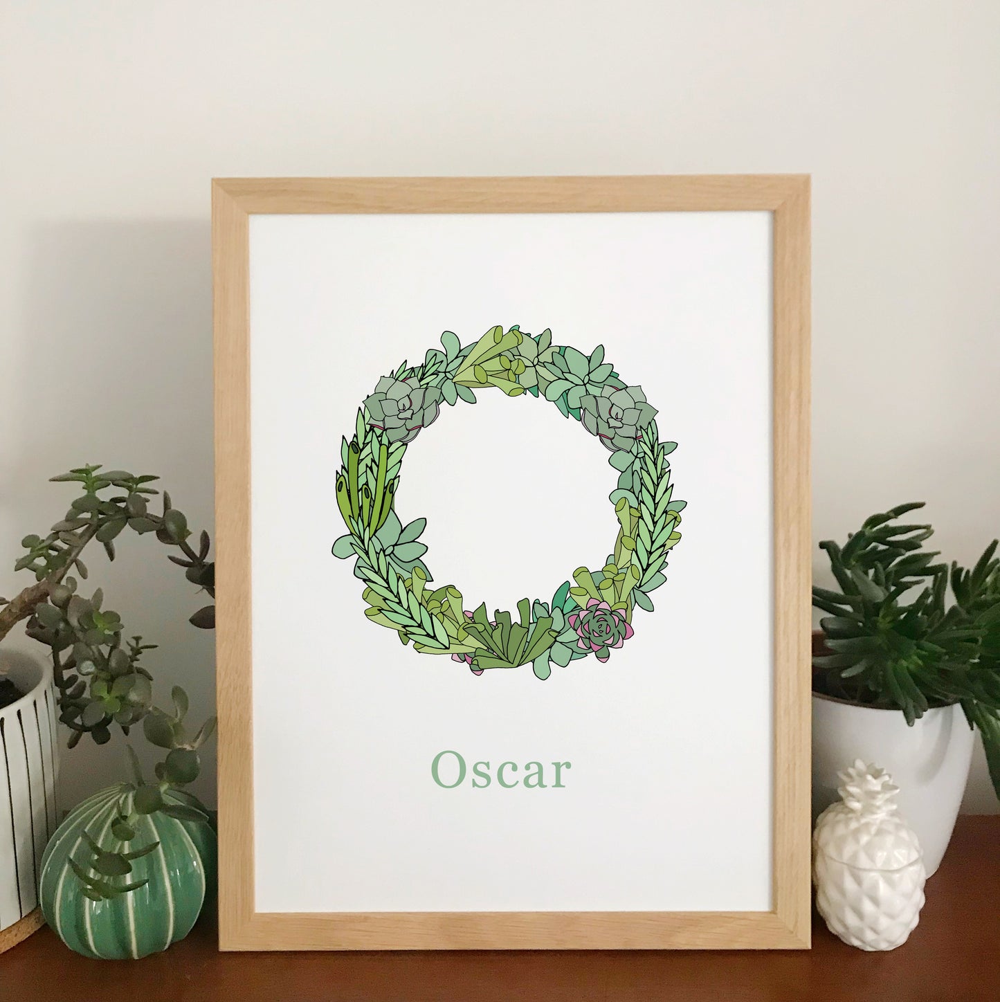 Succulent Personalised Name Print - katebroughton