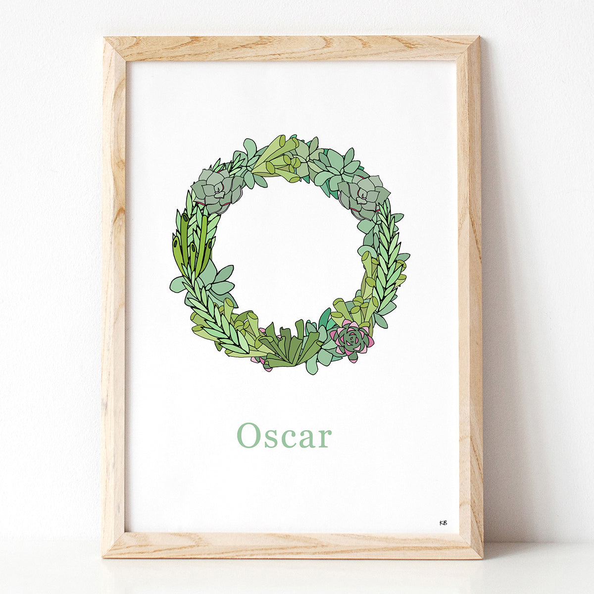 Succulent Personalised Name Print - katebroughton