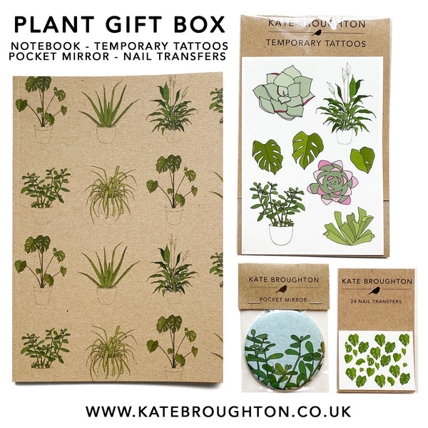 House plant themed letterbox gift box