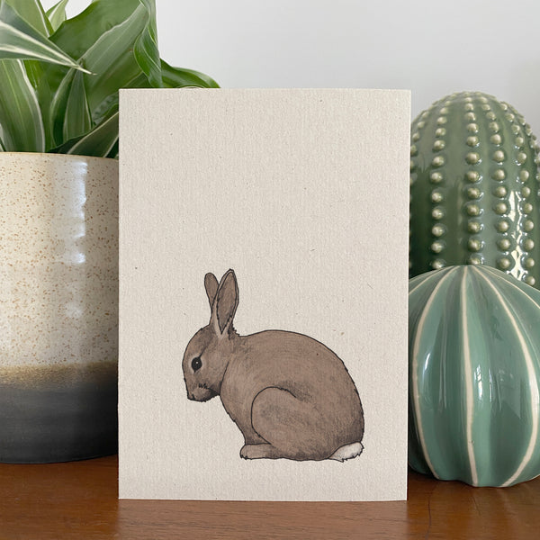 Rabbit Illustrated Card