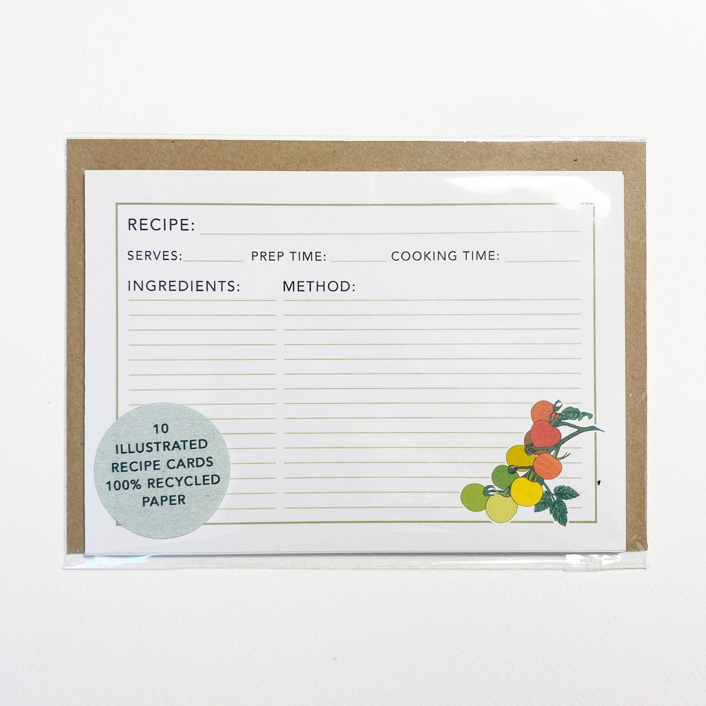 Illustrated recipe cards