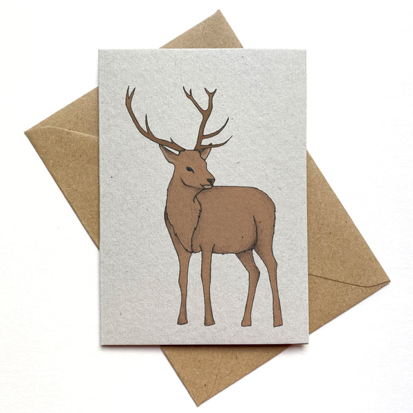 Red Deer Illustrated Card