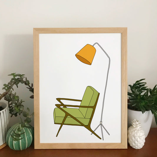 Retro Homes Chair Print
