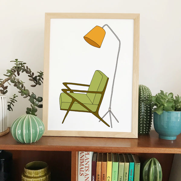 Retro Homes Chair Print