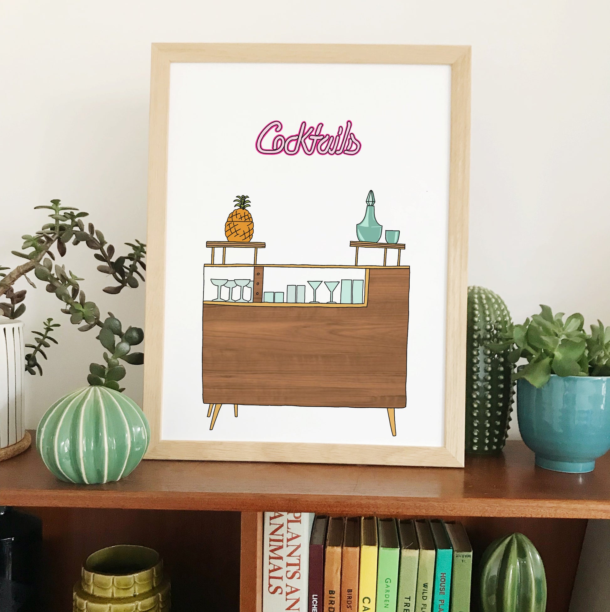 Retro Homes Cocktail Bar Print - katebroughton