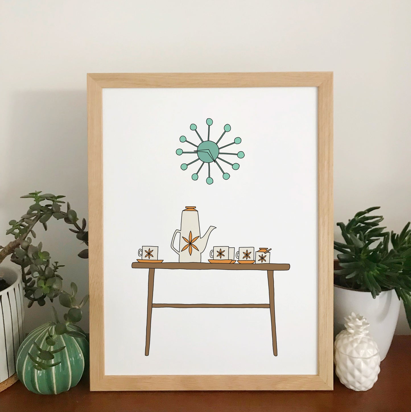 Retro Homes Coffee Table Print - katebroughton