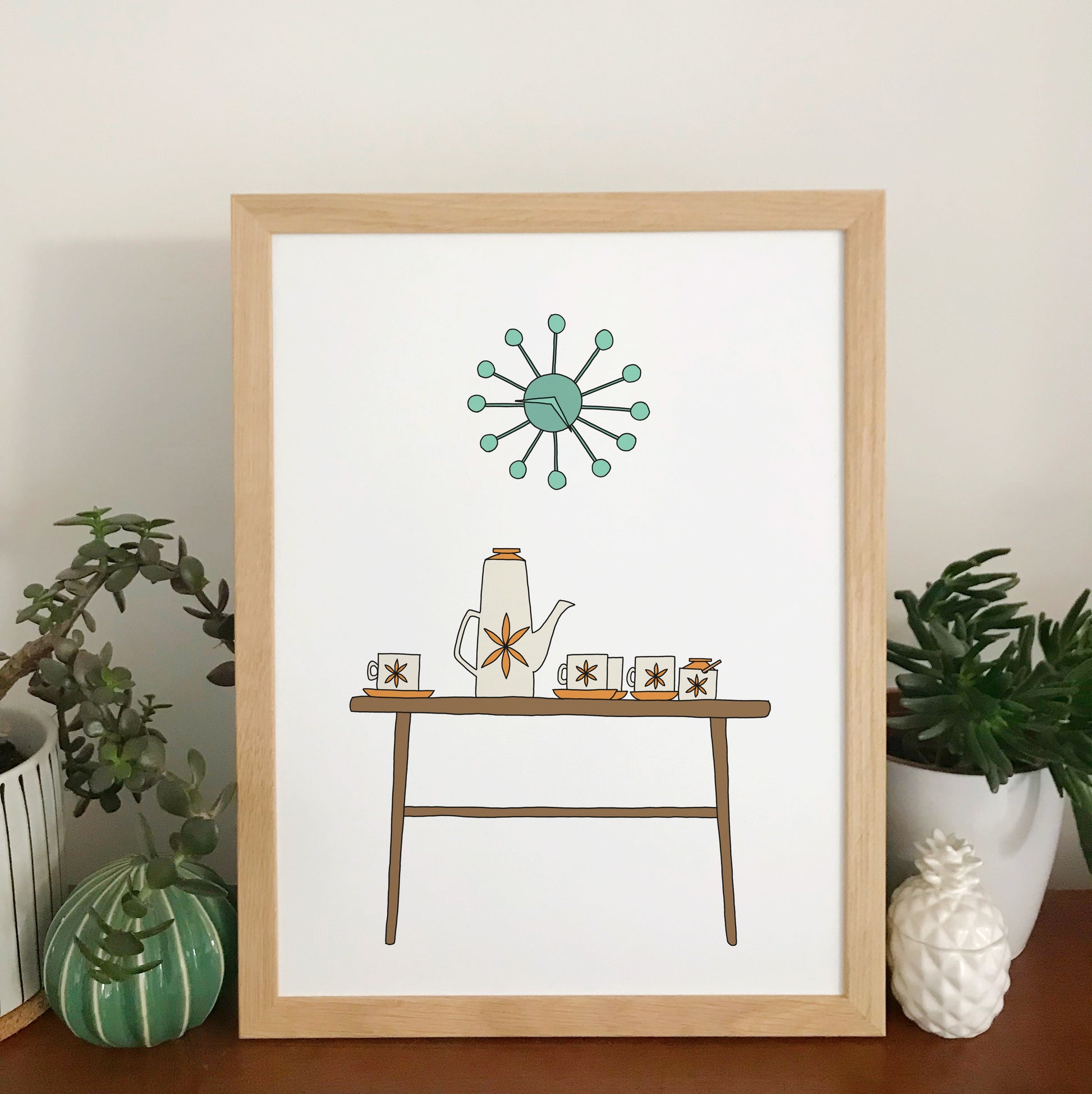 Retro Homes Coffee Table Print - katebroughton