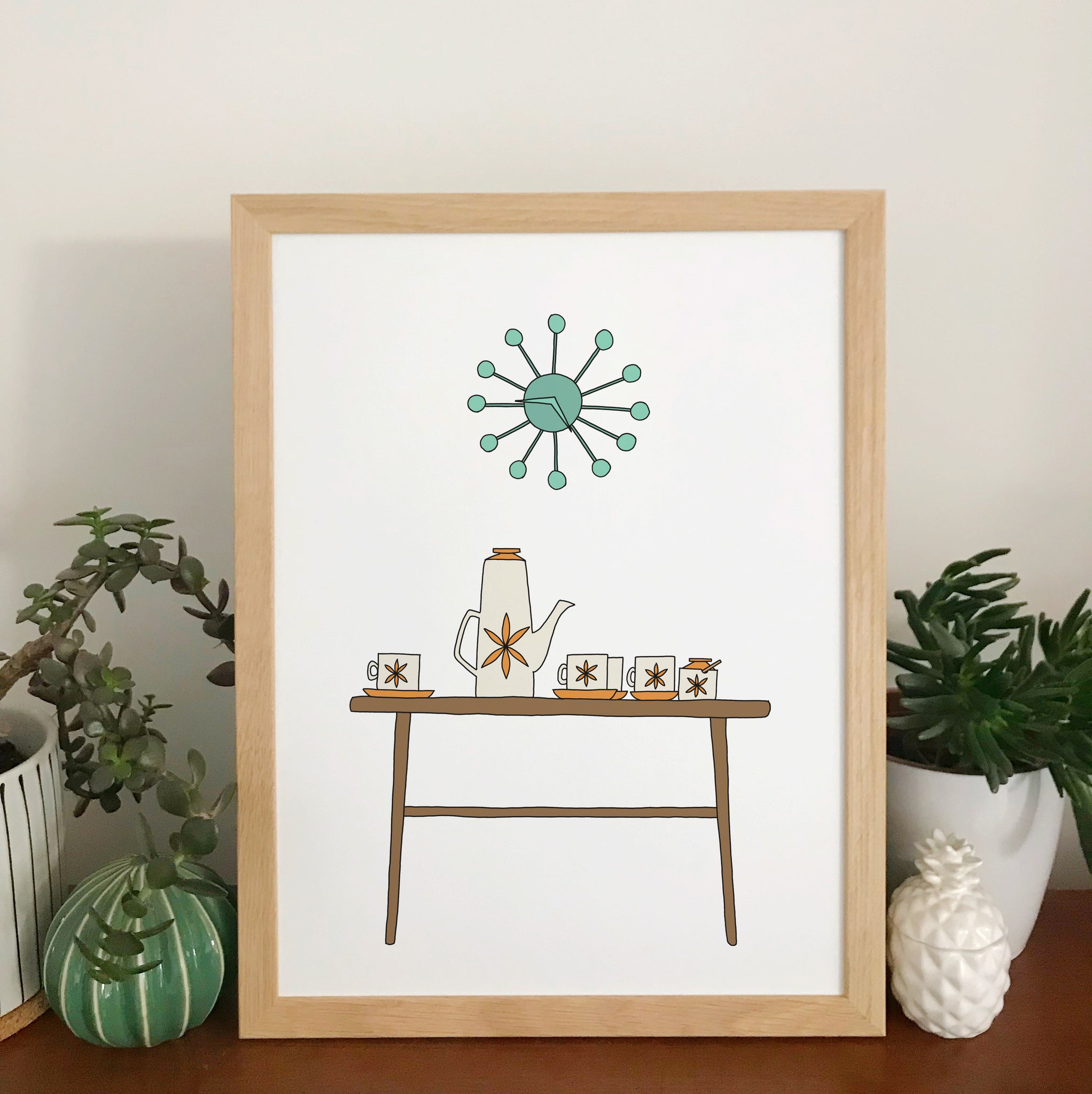 Retro Homes Coffee Table Print